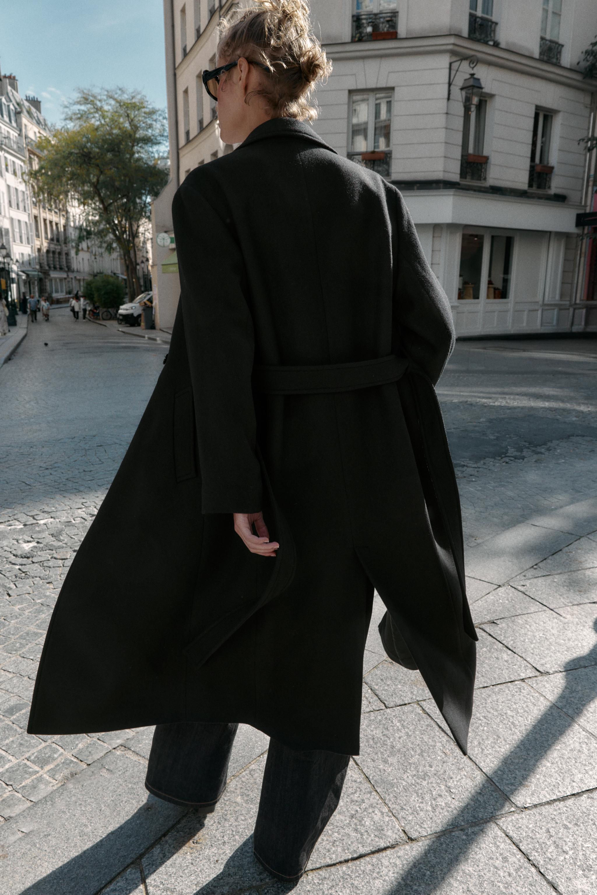 LONG BELTED WOOL COAT